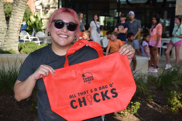 The Crack Shack was one of several vendors providing free stuff at the Back to School Bash.