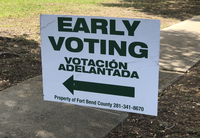 Fort Bend County Early Voting Sign